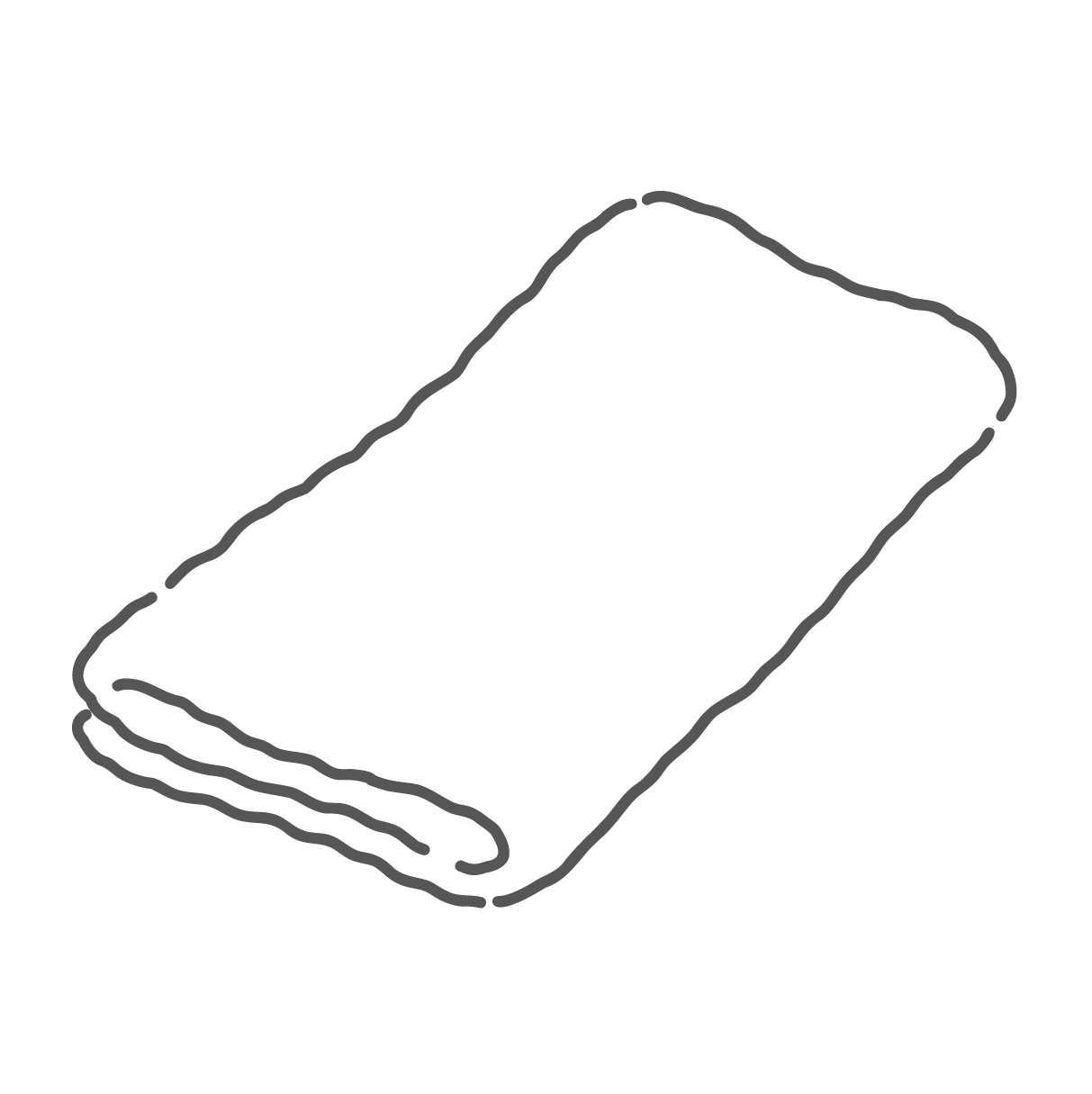 綺麗に畳まれた乾いたタオルのイラスト