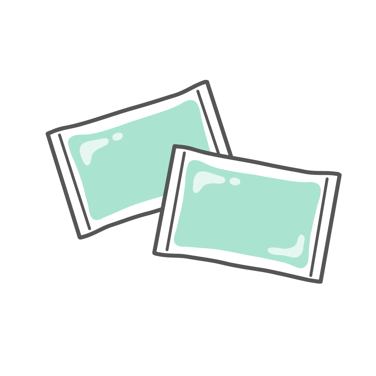 2つの保冷剤（アイスパック）のイラスト