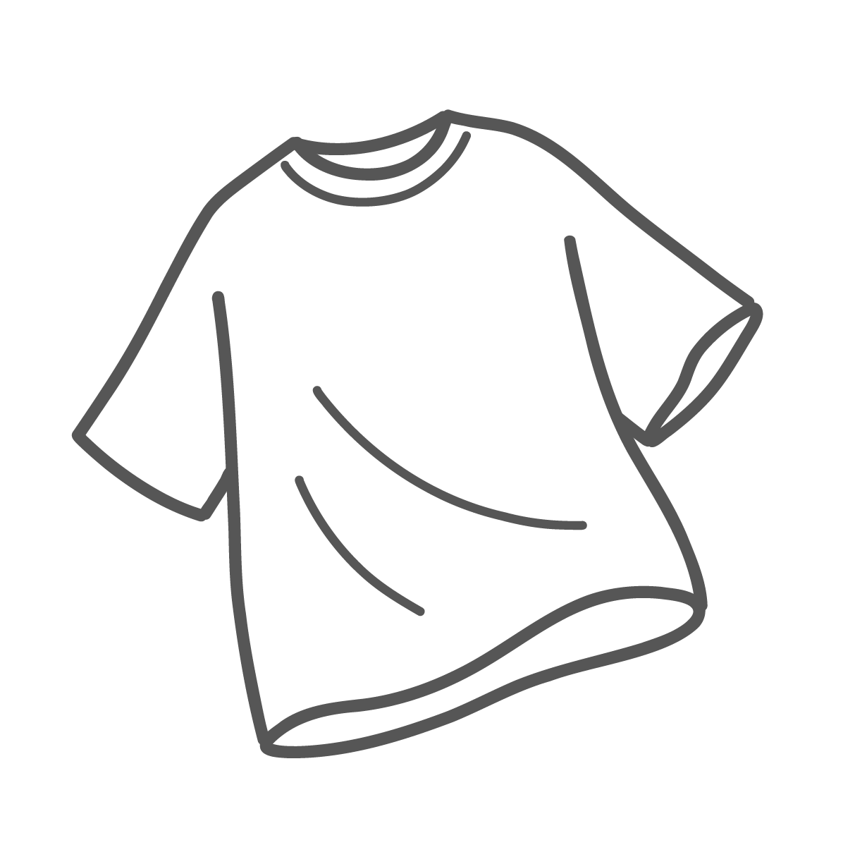 白い半袖のTシャツ
